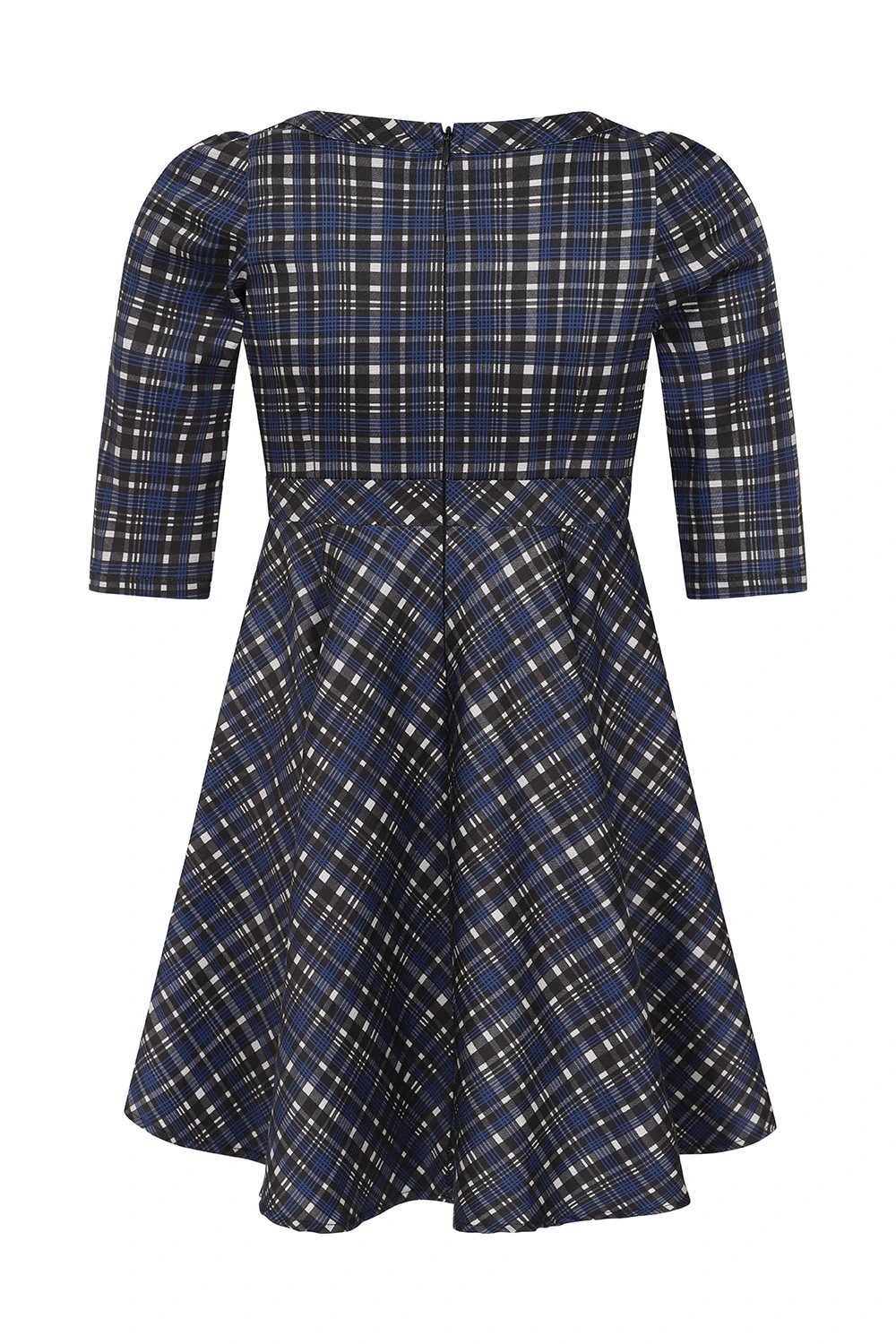 Anna Check Swing Dress In Kids - Image 4