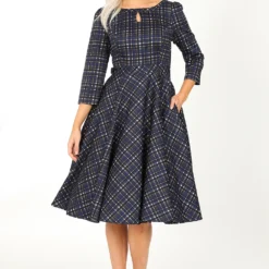 Anna Check Swing Dress
