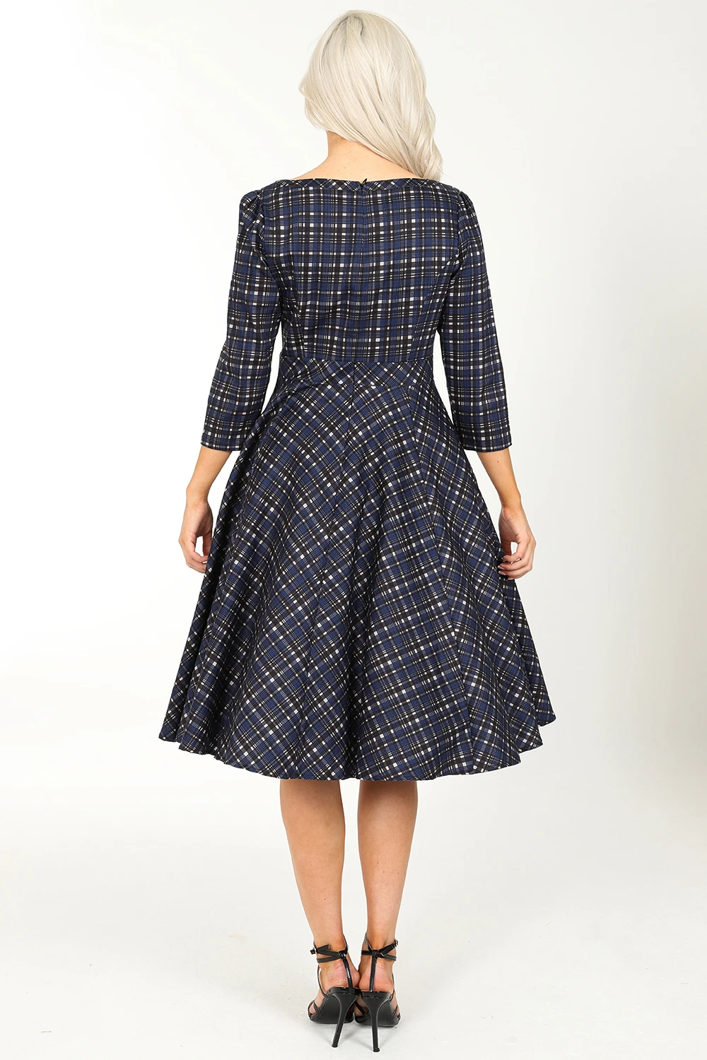 Anna Check Swing Dress - Image 2