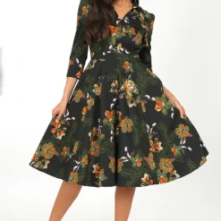 Gina Floral Swing Dress