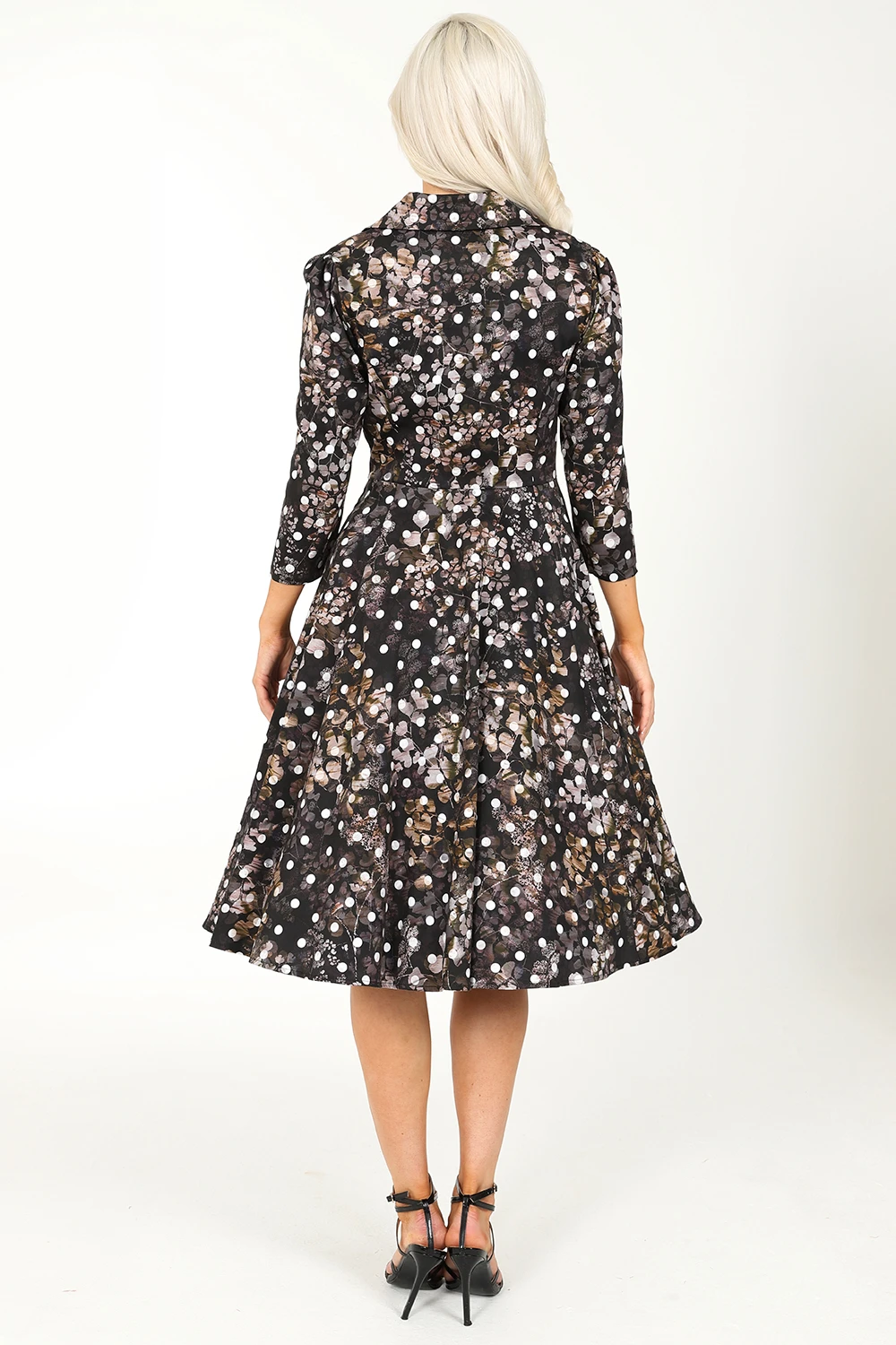 Skylar Polka Dot Swing Dress - Image 2