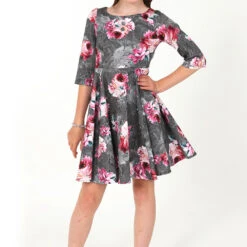 Harriet Floral Swing Dress In Kids