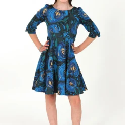 Delaney Floral Swing Dress In Kids