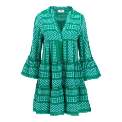 Devotion Baby Blue/Green Short Ella Dress