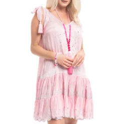 Pranella Bari Dress Pink-Silver