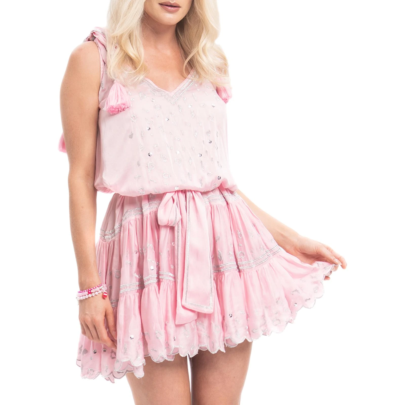 Pranella Bari Dress Pink-Silver - Image 2