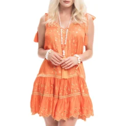 Pranella Bari Dress Orange-Gold