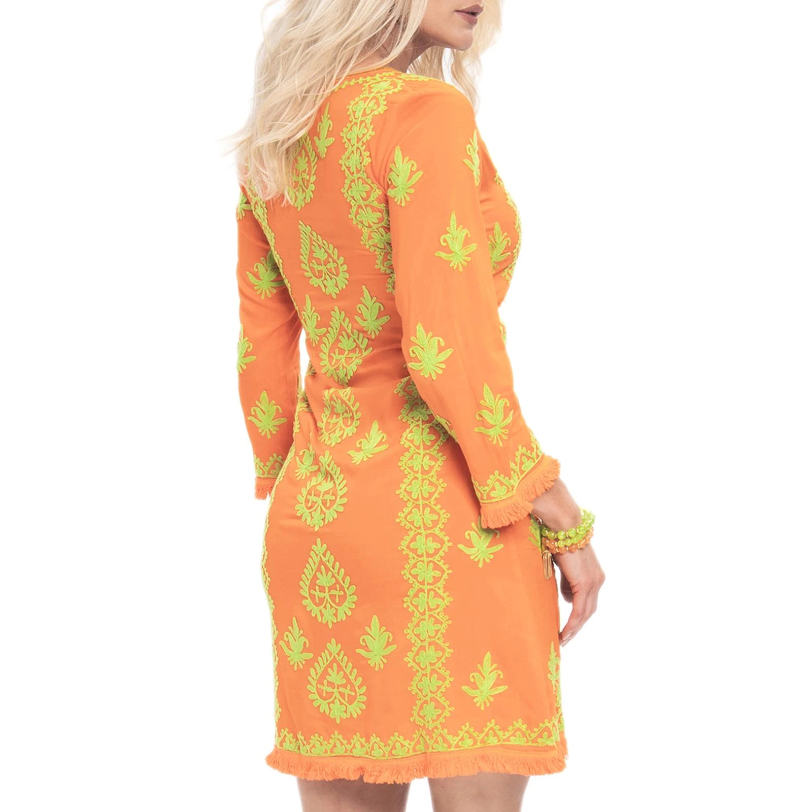 Pranella Aggie Dress Tangerine-Lime - Image 2