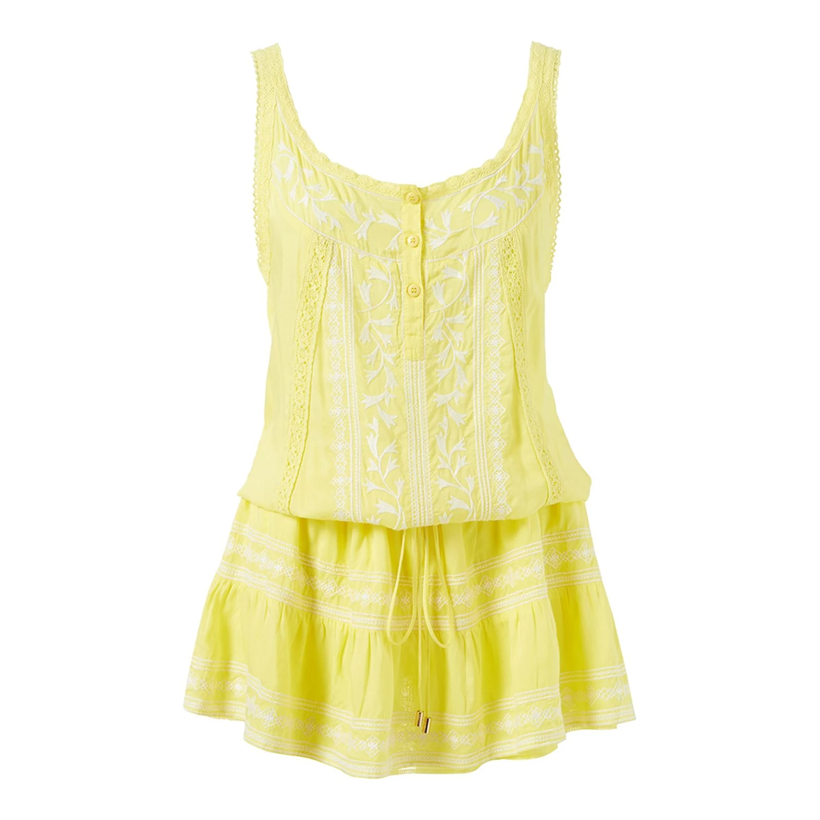 Melissa Odabash Yellow/White Jaz Dress - Image 3