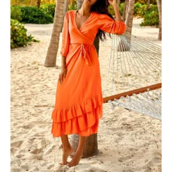 Melissa Odabash Orange Linsay Dress