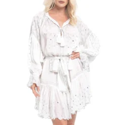 Pranella White & Silver Daia Dress