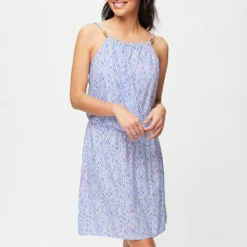 Heidi Klein Blue Periwinkle Embers Drop Waist Mini Dress