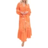 Pranella Taffi Maxi Dress Orange-Neon Orange