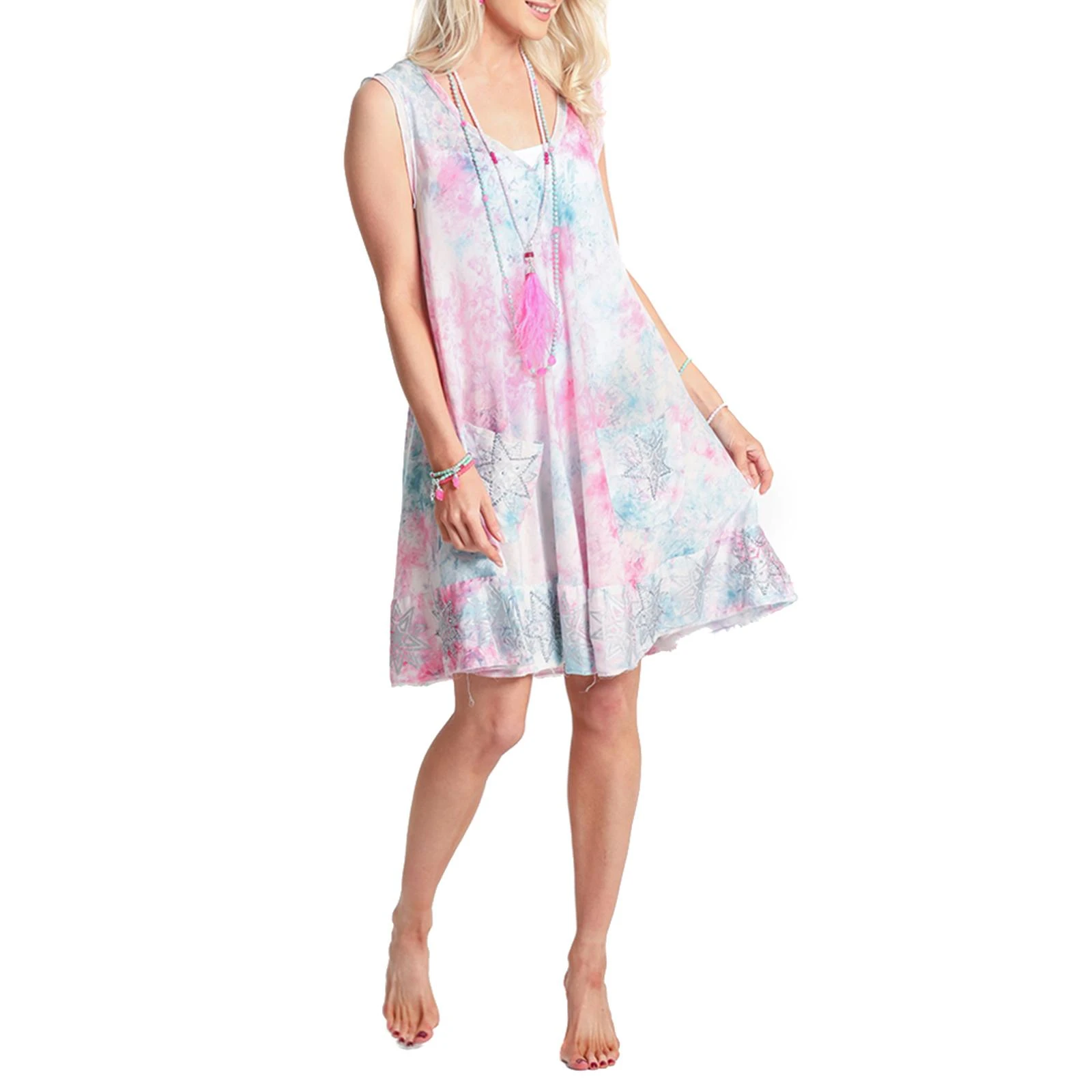 Pranella Bazra Dress Sky-Pink