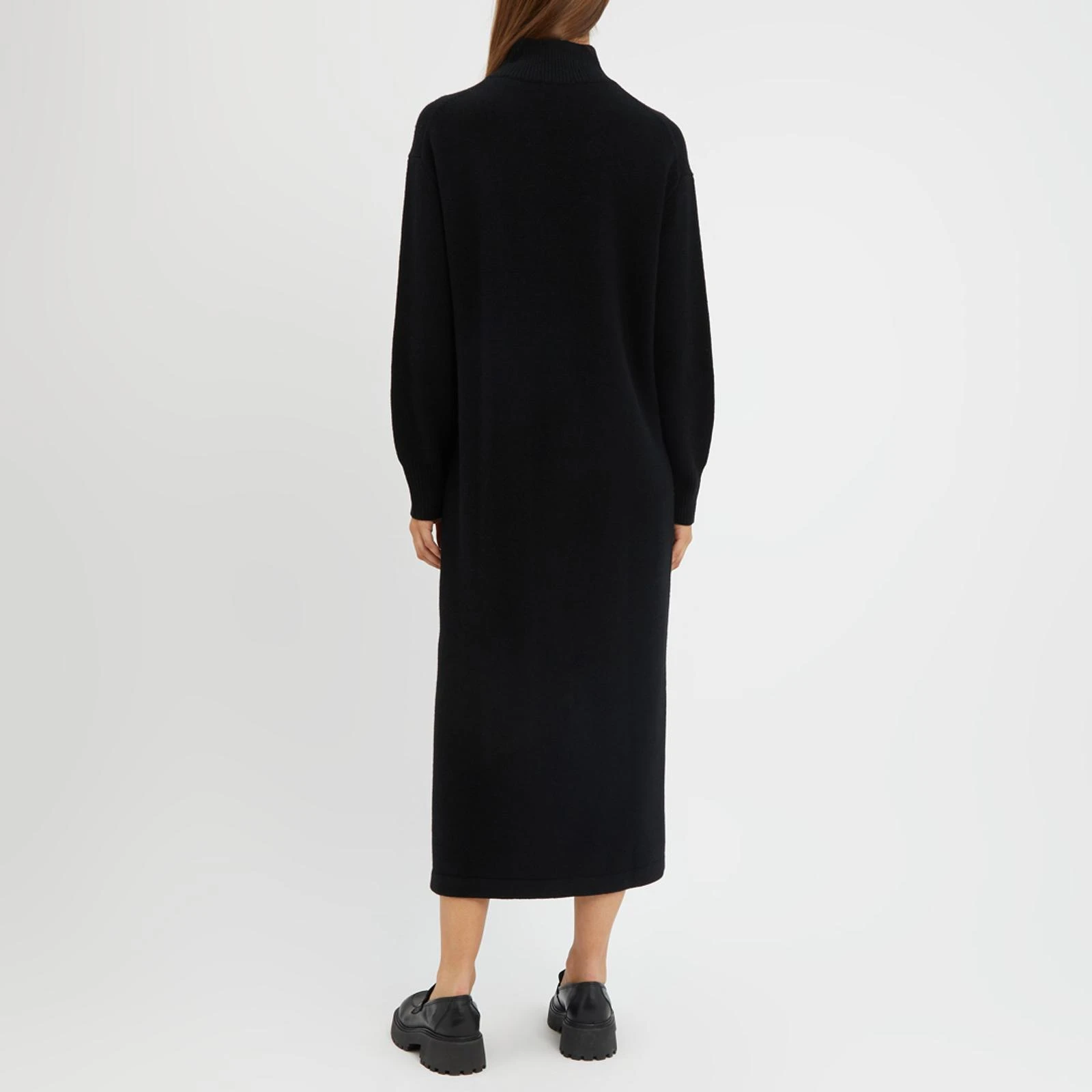 N°· Eleven Black Cashmere Blend Knitted Dress - Image 2