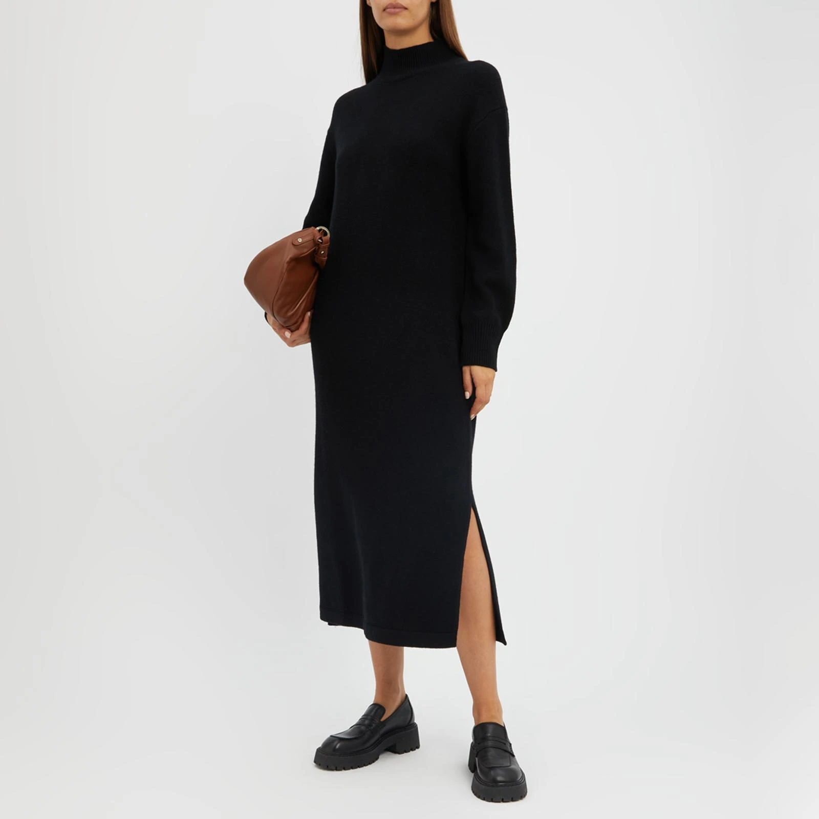 N°· Eleven Black Cashmere Blend Knitted Dress - Image 5