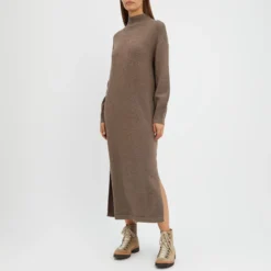 N°· Eleven Mushroom Cashmere Blend Knitted Dress