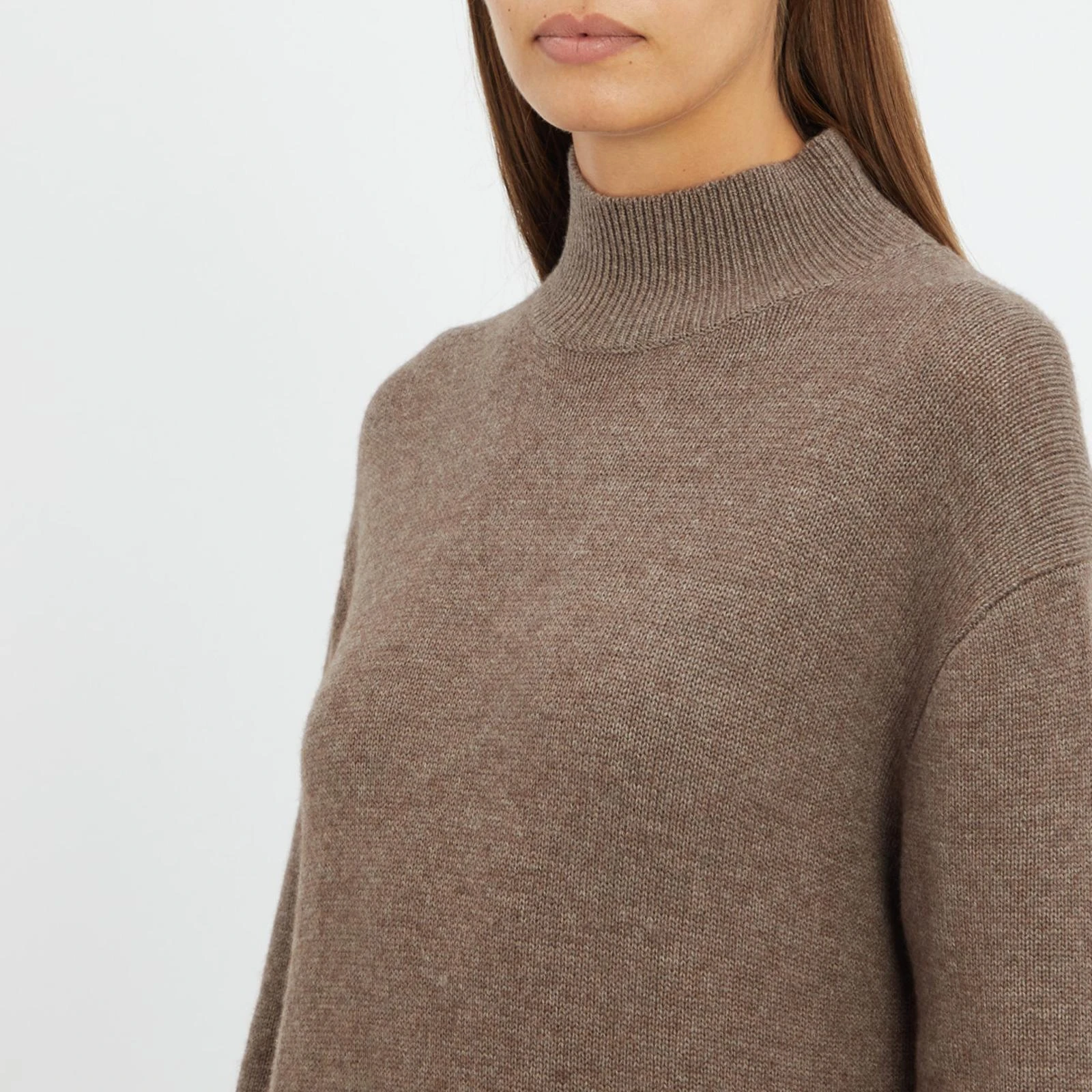 N°· Eleven Mushroom Cashmere Blend Knitted Dress - Image 4