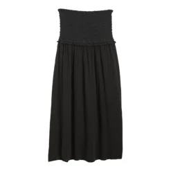 Seafolly Black Cotton Shirred Skirt/Dress