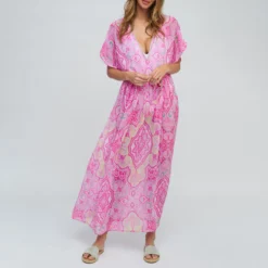 Pia Rossini Pink Canta Maxi Dress
