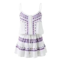 Melissa Odabash White & Violet Karen Dress