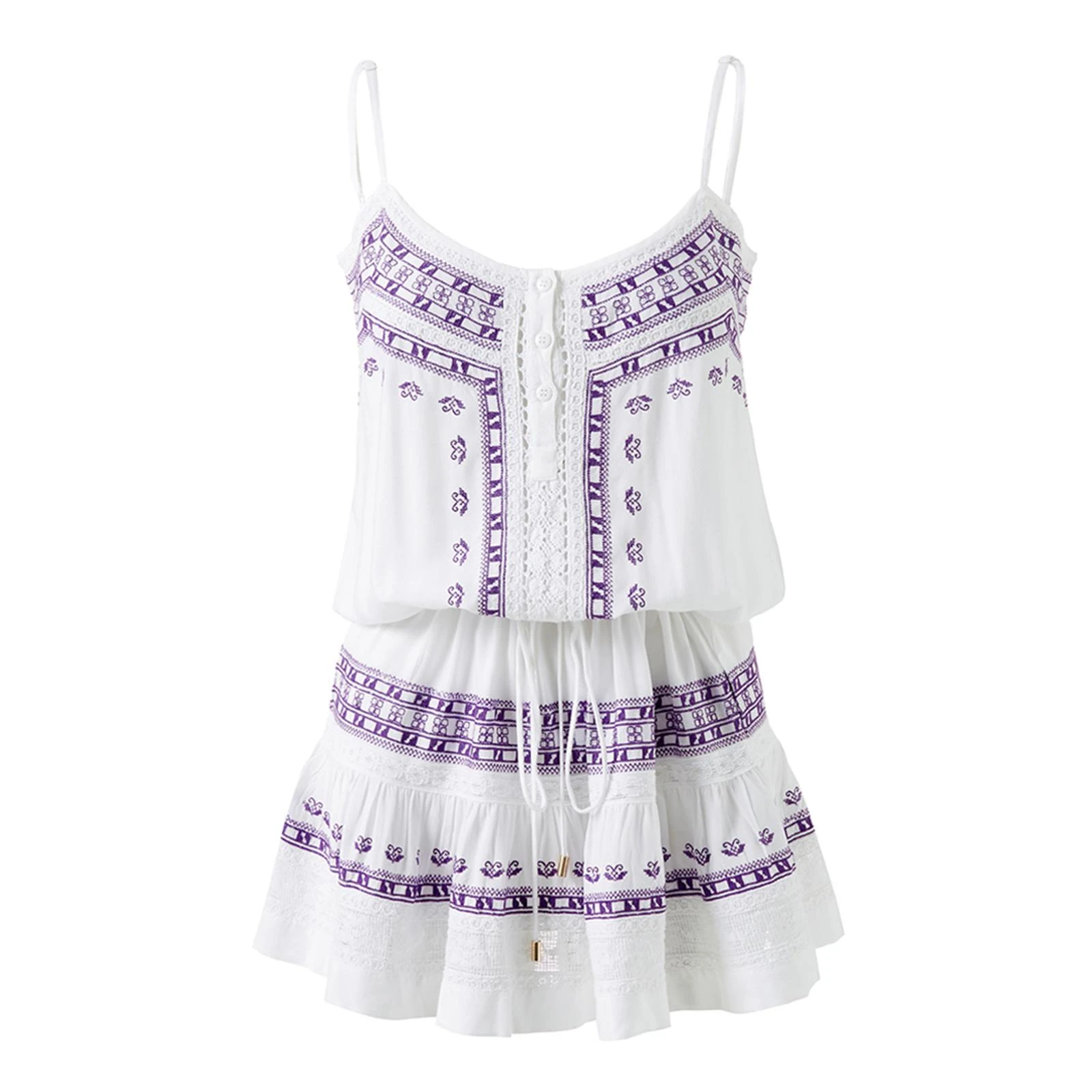 Melissa Odabash White & Violet Karen Dress