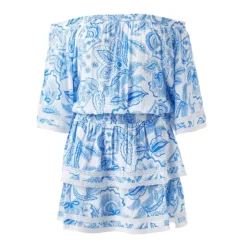 Melissa Odabash Blue Micha Ceramic Dress