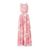Melissa Odabash Pink & White Arabella Duchess Maxi Dress