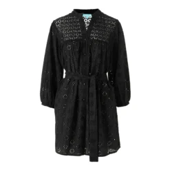Melissa Odabash Black Barrie Broderie Anglaise Cotton Dress