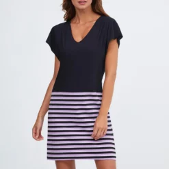 Nuria Ferrer Black & Purple Bonita Dress