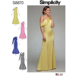 Simplicity Sewing Pattern 8870 (P5) - Misses & Petite Dress 12-20 8870P5 12-20