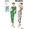 Simplicity Sewing Pattern 8876 (AA) - Misses Vintage Dress & Stole 10-18 8876AA 10-18