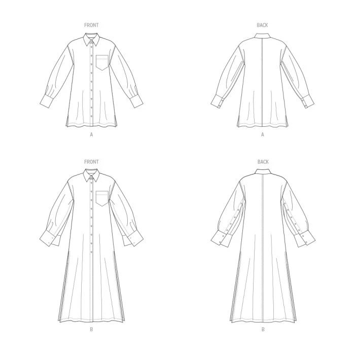 Vogue Sewing Pattern V1933 (F5) Misses' Shirt Dress 16-24