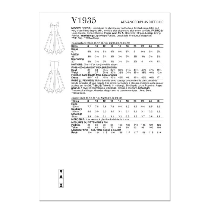 Vogue Sewing Pattern V1935 (Y5) Misses' Dress By Julio Cesar 18-26 - Image 2