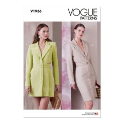 Vogue Sewing Pattern V1936 (F5) Misses' Blazer Dress 16-24