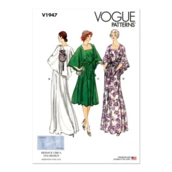 Vogue Sewing Pattern V1947 (Y5) Misses’ Evening Dress Vintage 1970's 18-26