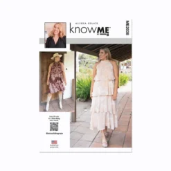 Know Me Sewing Pattern 2038 (K5) Misses' Dress In Two Lengths 8-10-12-14-16