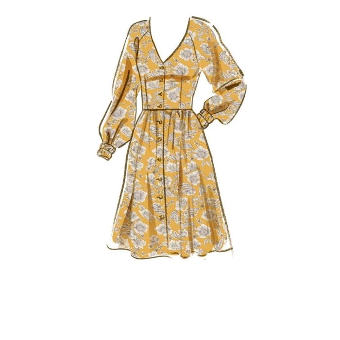 McCalls Sewing Pattern 8083 (E5) - Misses Dress & Coat 14-22 M8083E5 14-22 - Image 2