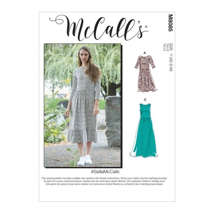 McCalls Sewing Pattern 8085 (ZZ) - Misses Dress L-XXL M8085ZZ L-XXL - Image 6