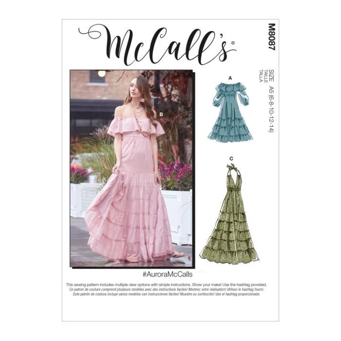 McCalls Sewing Pattern 8087 (E5) - Misses Dress 14-22 M8087E5 14-22 - Image 7