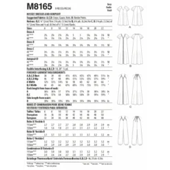 McCalls Sewing Pattern 8165 (A5) - Carmen Dress & Jumpsuit 6-14 M8165A5 6-14