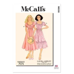 McCall's Sewing Pattern M8358 (F5) Vintage Dress By Laura Ashley 16-24