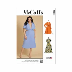 McCall's Sewing Pattern 8404 (W2) Dress With Sleeve 20W-22W-24W-26W-28W
