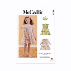 McCall's Sewing Pattern 8417 (A) Children's Dress By Laura Ashley 3-4-5-6-7-8