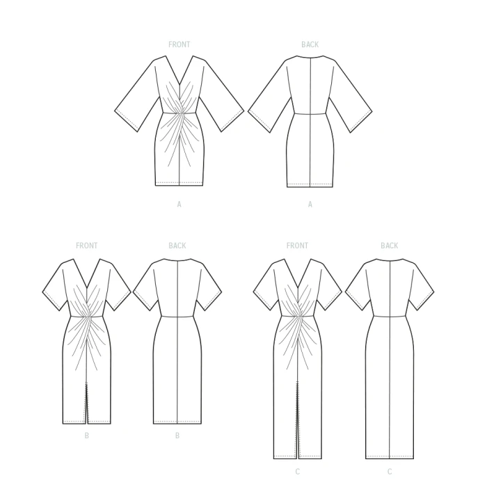 McCalls Sewing Pattern 8339 (AX5) - Misses Knit Dress 4-12 8339 4-12 - Image 3