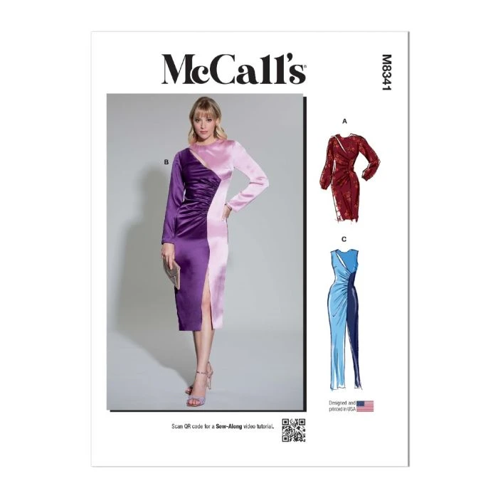 McCalls Sewing Pattern 8341 (E5) - Misses Dress 14-22 8341 14-22 - Image 2
