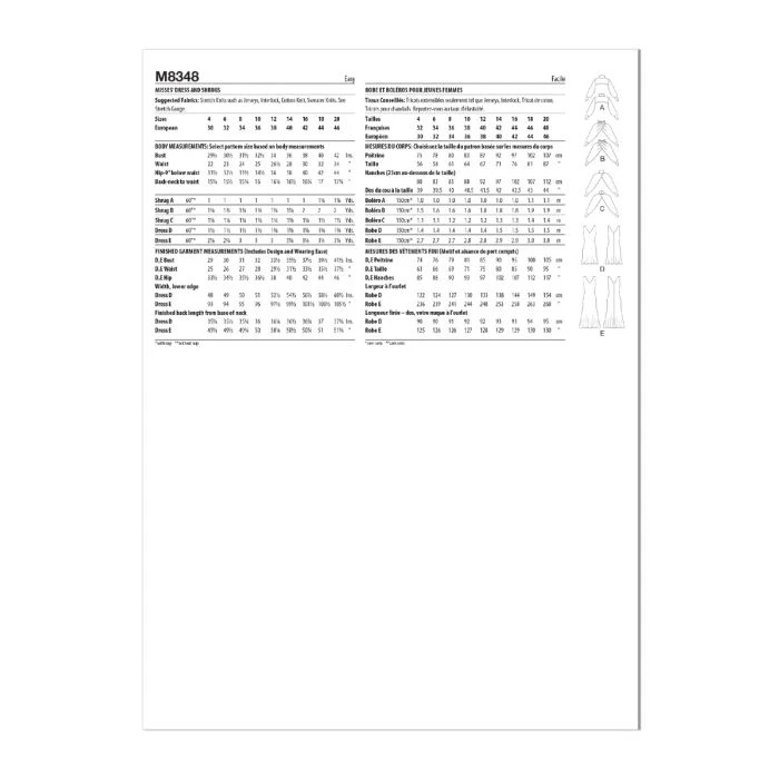 McCalls Sewing Pattern 8348 (AX5) - Misses Dress & Shrug 4-12 8348 4-12