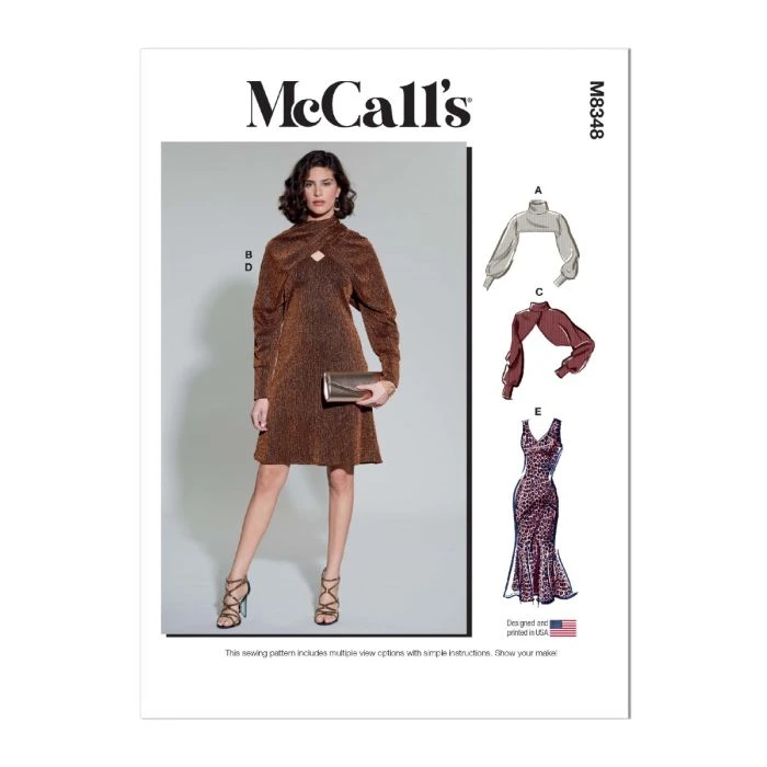 McCalls Sewing Pattern 8348 (AX5) - Misses Dress & Shrug 4-12 8348 4-12 - Image 2