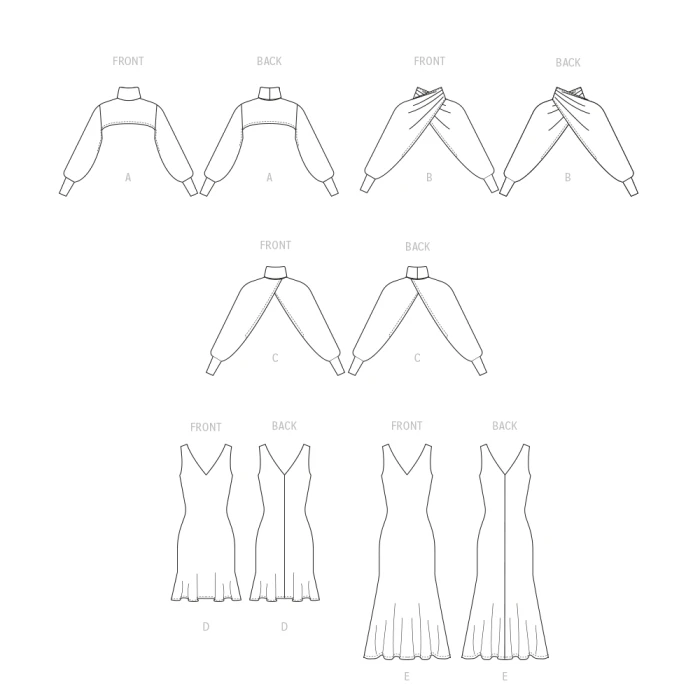 McCalls Sewing Pattern 8348 (AX5) - Misses Dress & Shrug 4-12 8348 4-12 - Image 3