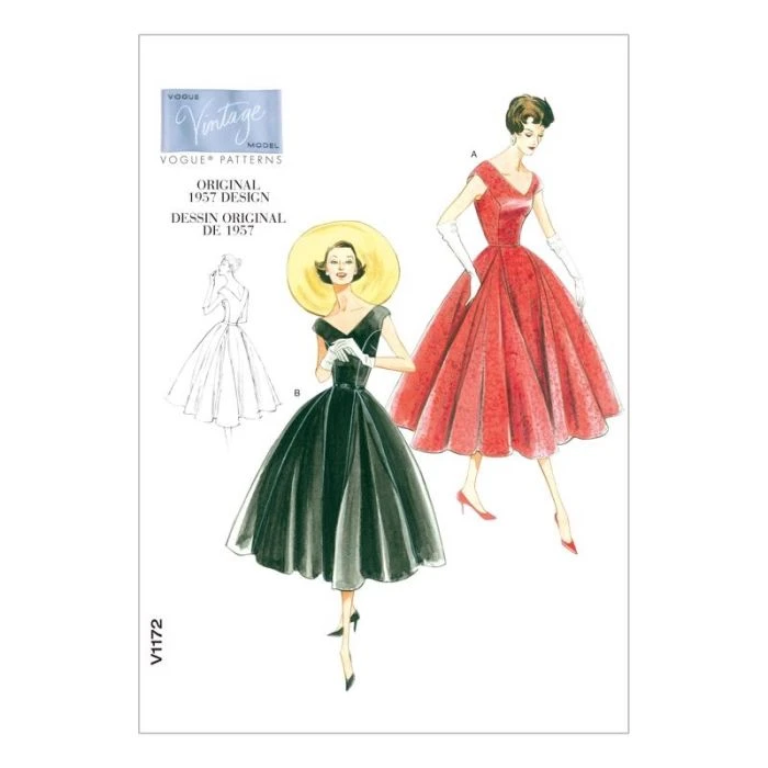 Vogue Sewing Pattern 1172 (EE) - Misses & Petite Dress & Belt 14-20 V1172 EE 14-20